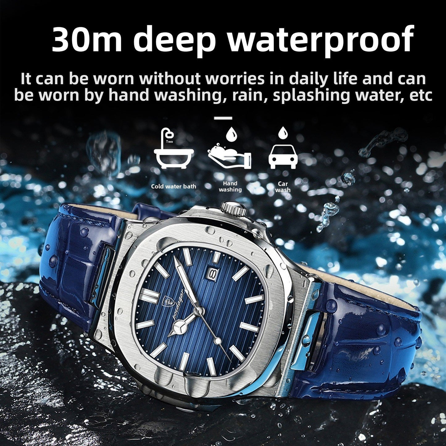 The new ultra-thin men's watch is waterproof